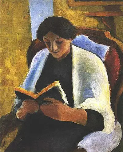 Woman Reading August Macke